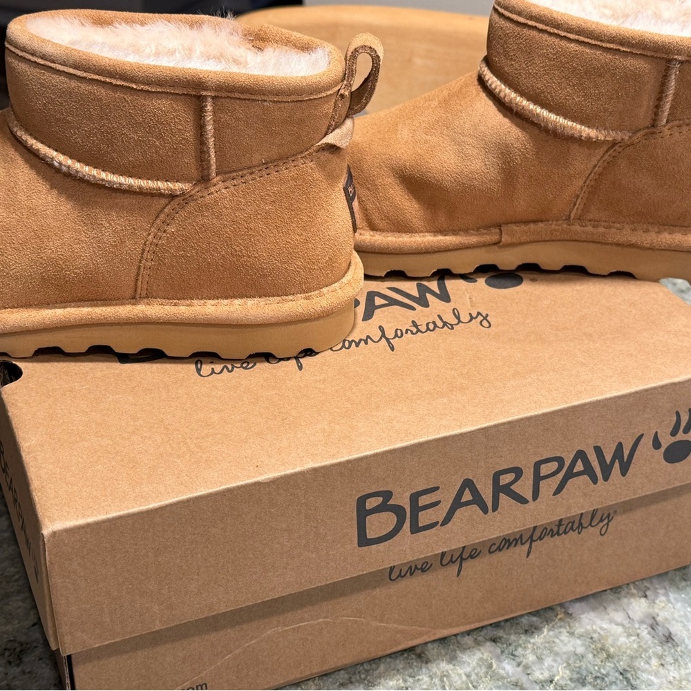 Bearpaw Tan Suede Boots